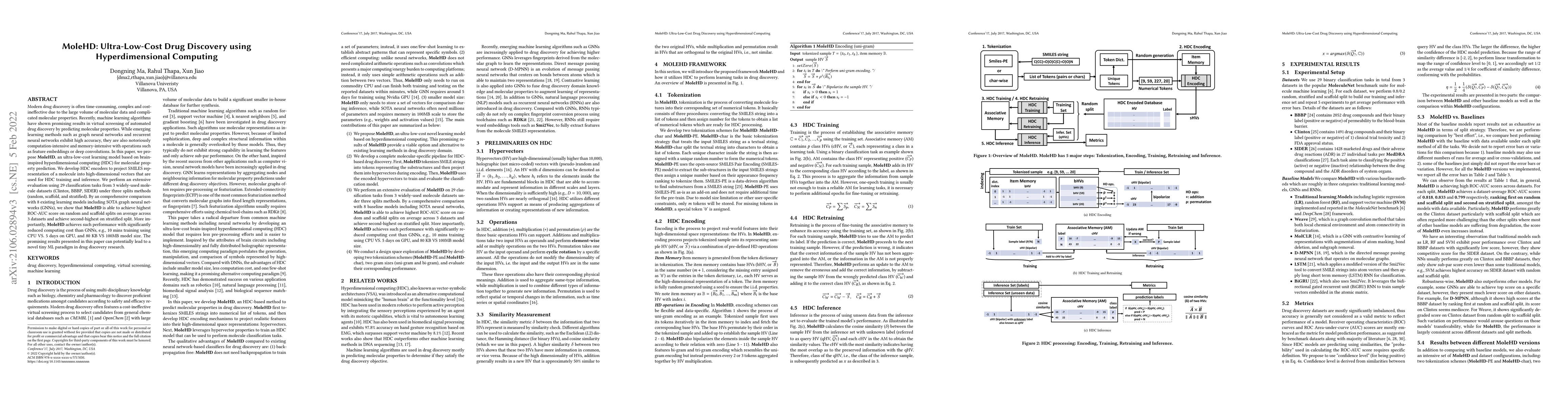 Thumbnail for MoleHD: Ultra-Low-Cost Drug Discovery using Hyperdimensional Computing
