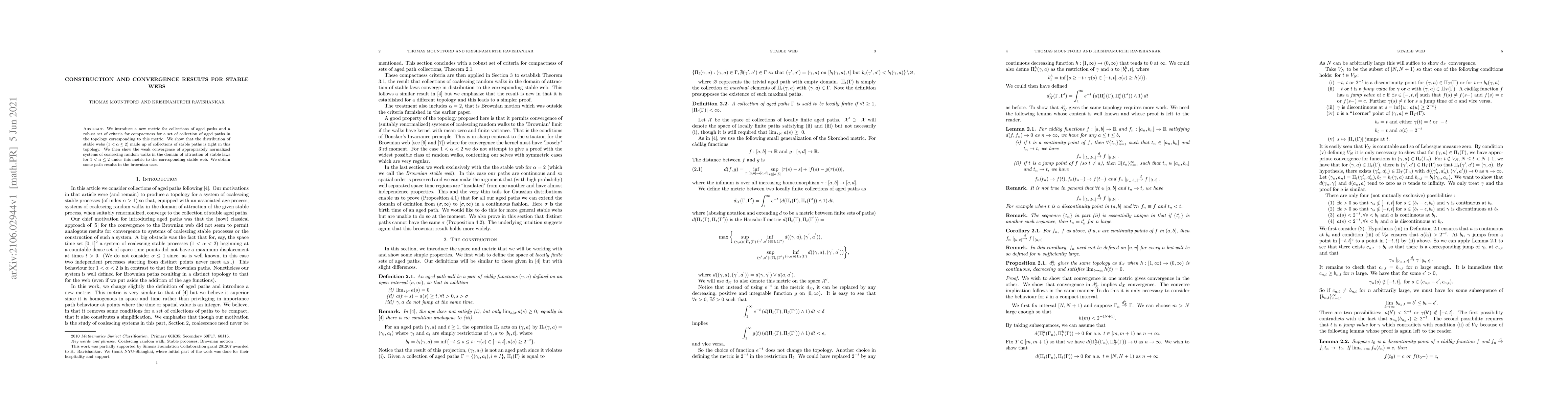 Thumbnail for Construction and convergence results for stable webs