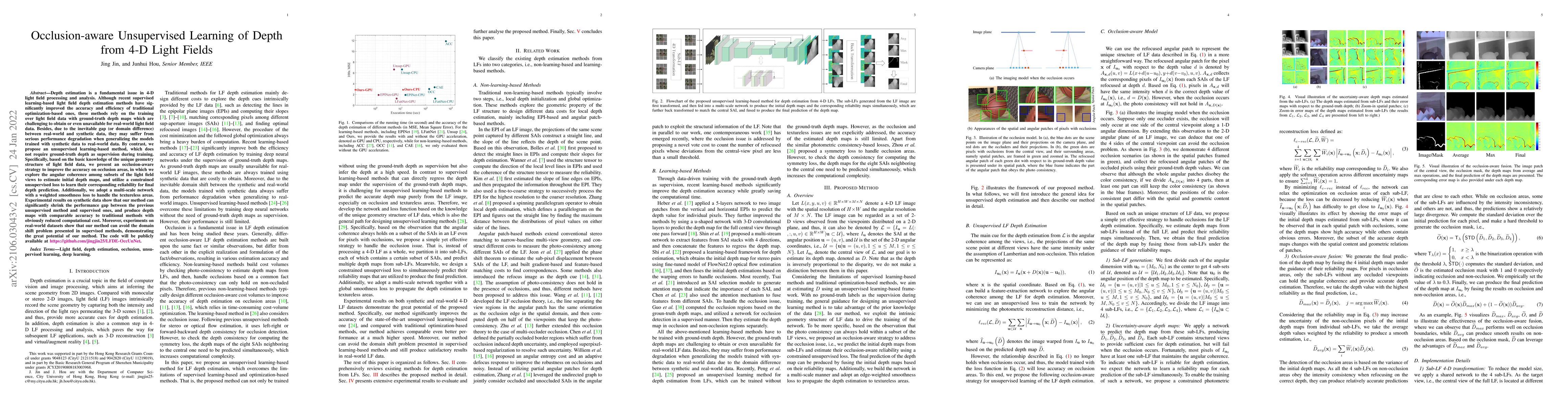 Thumbnail for Occlusion-aware Unsupervised Learning of Depth from 4-D Light Fields