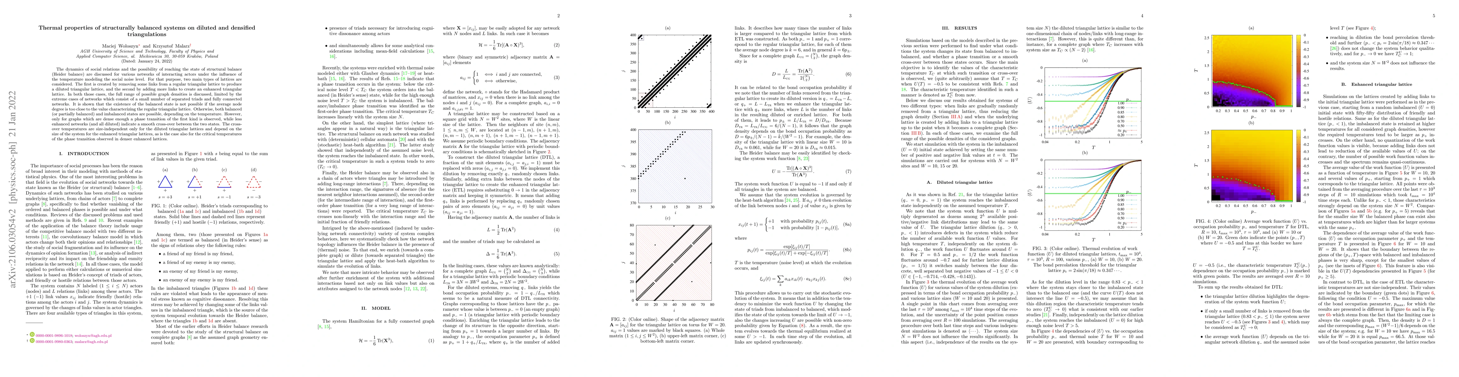 Thumbnail for Thermal properties of structurally balanced systems on diluted and
  densified triangulations