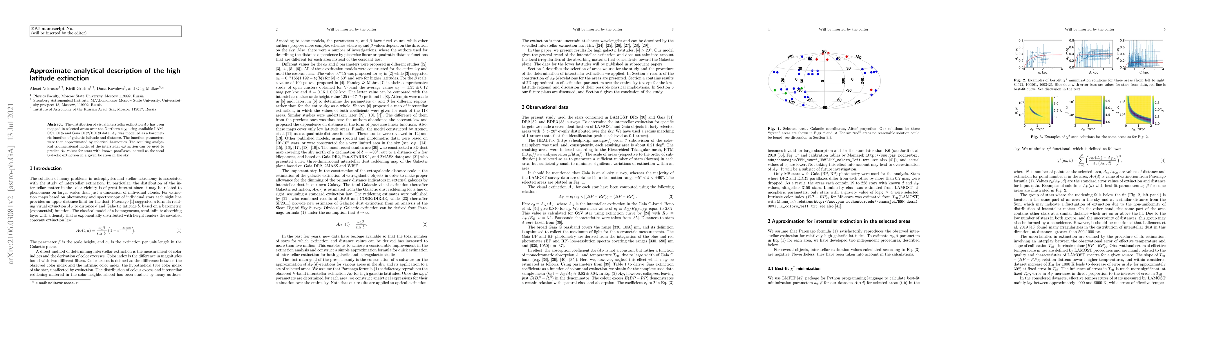 Thumbnail for Approximate analytical description of the high latitude extinction