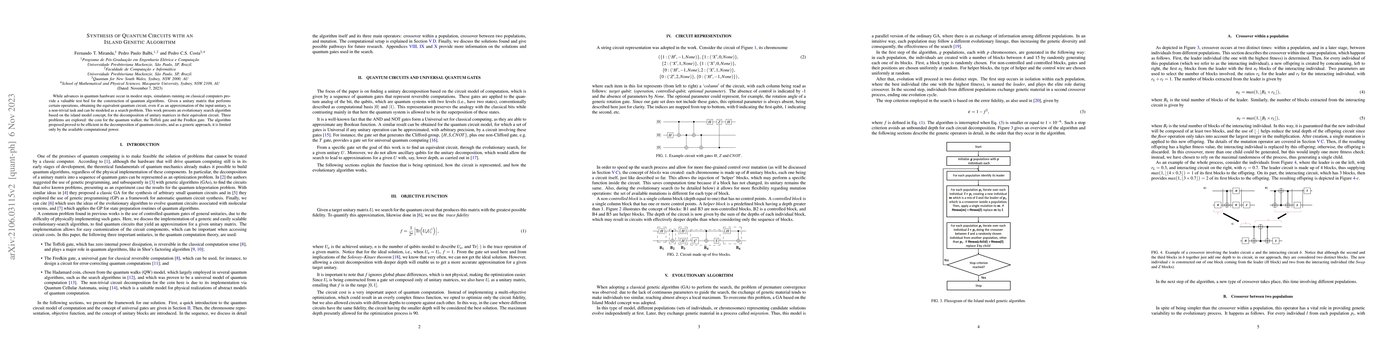 Thumbnail for Synthesis of Quantum Circuits with an Island Genetic Algorithm