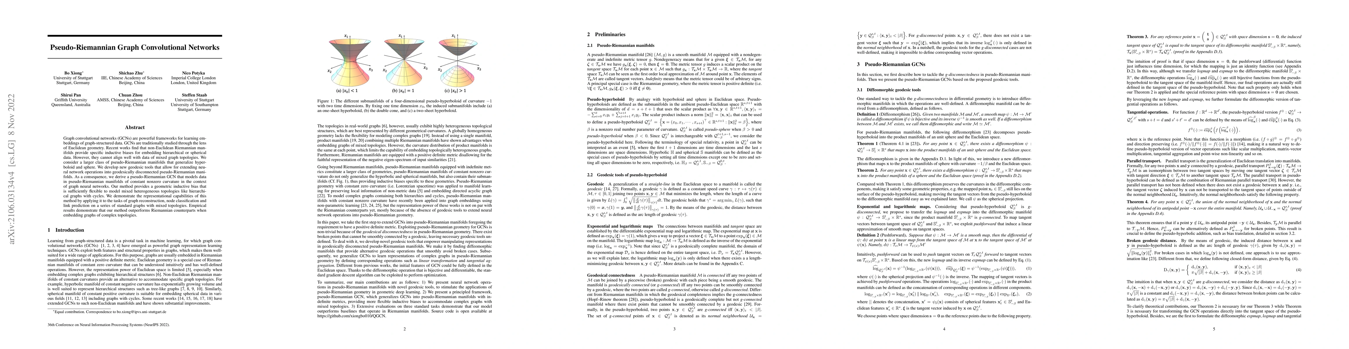 Thumbnail for Pseudo-Riemannian Graph Convolutional Networks