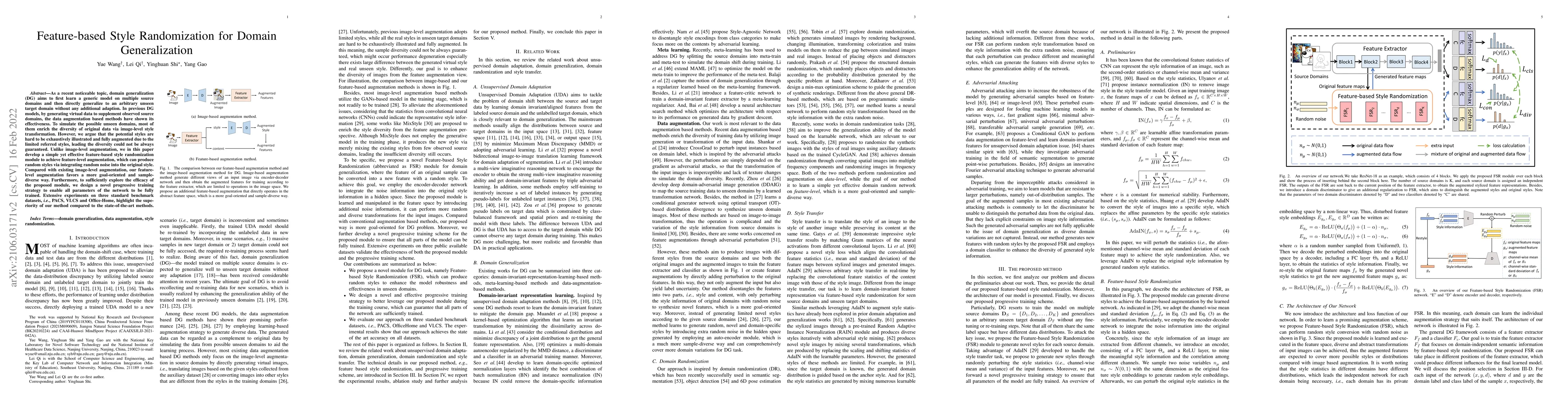Thumbnail for Feature-based Style Randomization for Domain Generalization