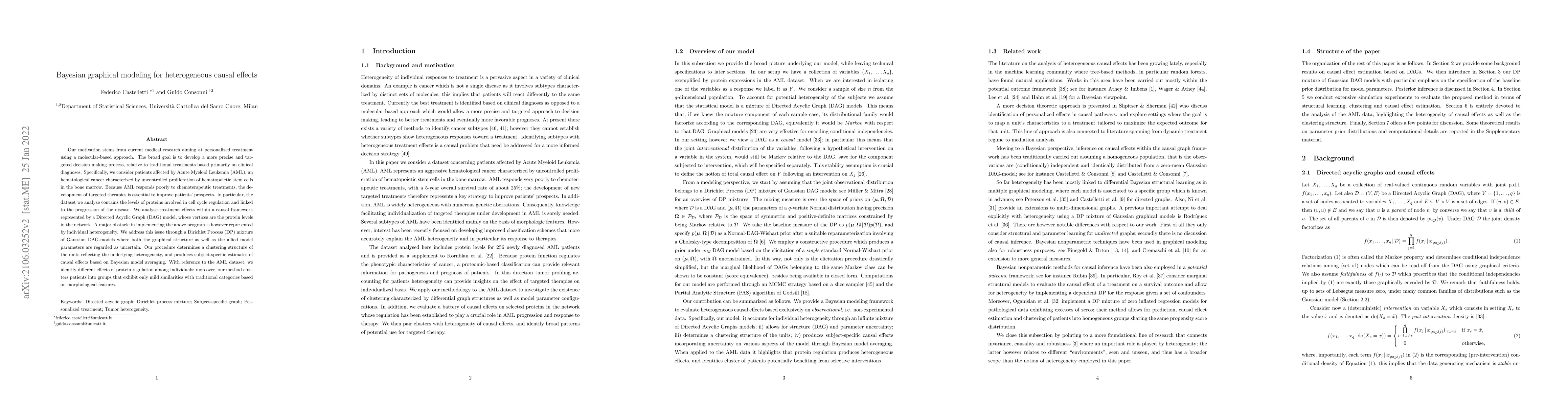 Thumbnail for Bayesian graphical modeling for heterogeneous causal effects