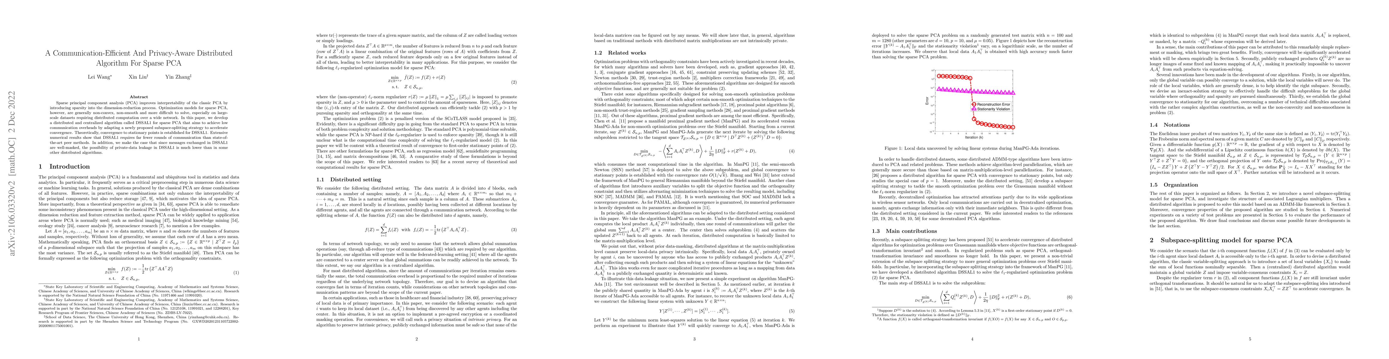 Thumbnail for A Communication-Efficient and Privacy-Aware Distributed Algorithm for
  Sparse PCA