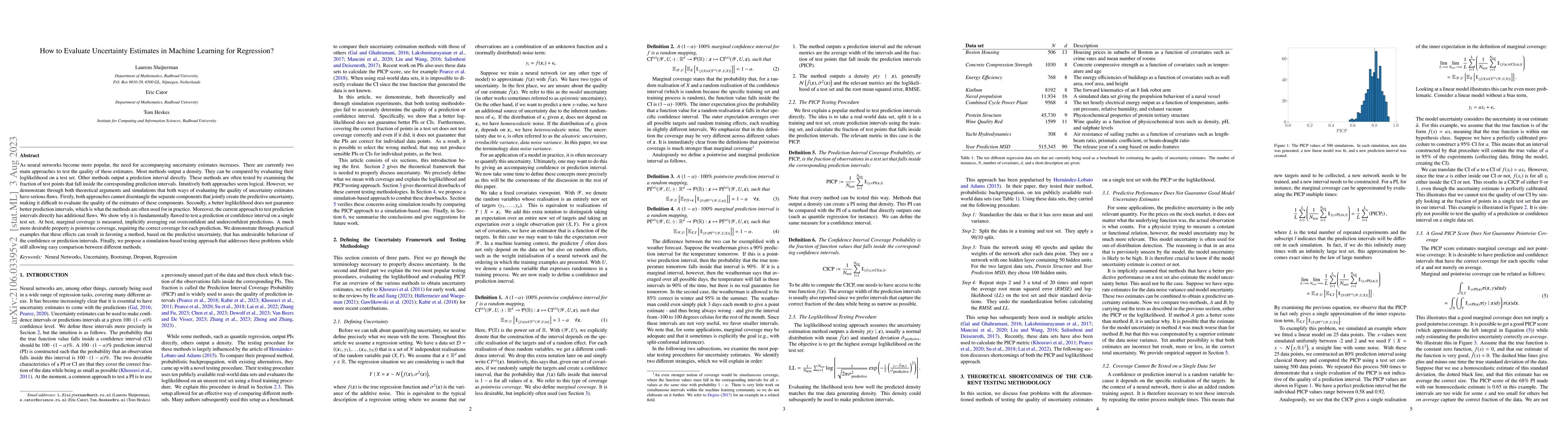 Thumbnail for How to Evaluate Uncertainty Estimates in Machine Learning for
  Regression?
