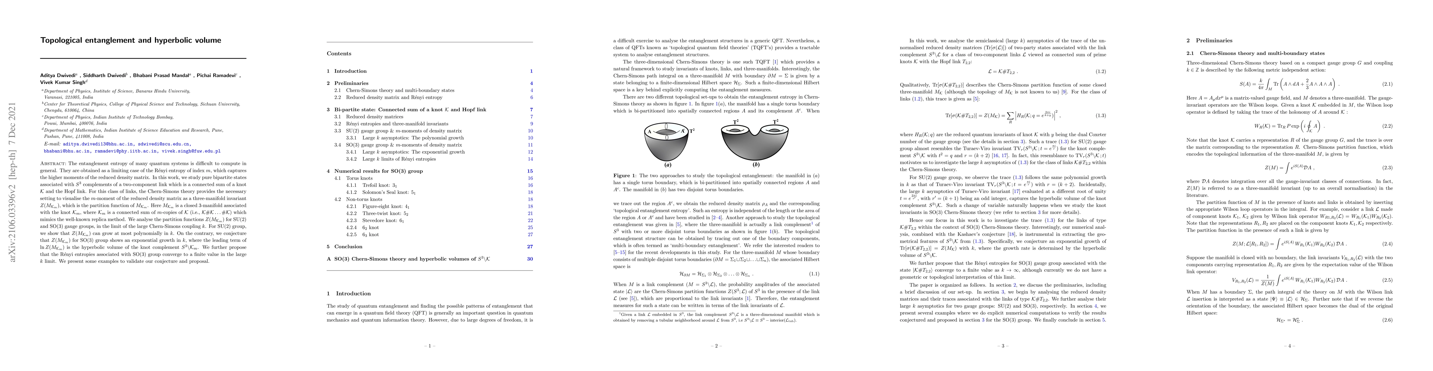 Thumbnail for Topological entanglement and hyperbolic volume