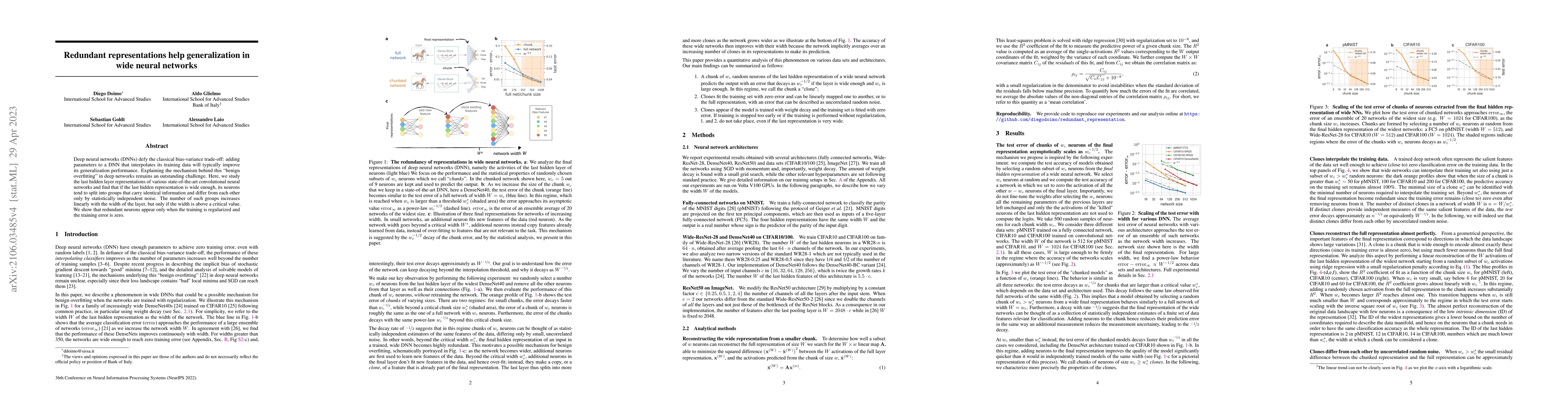 Thumbnail for Redundant representations help generalization in wide neural networks