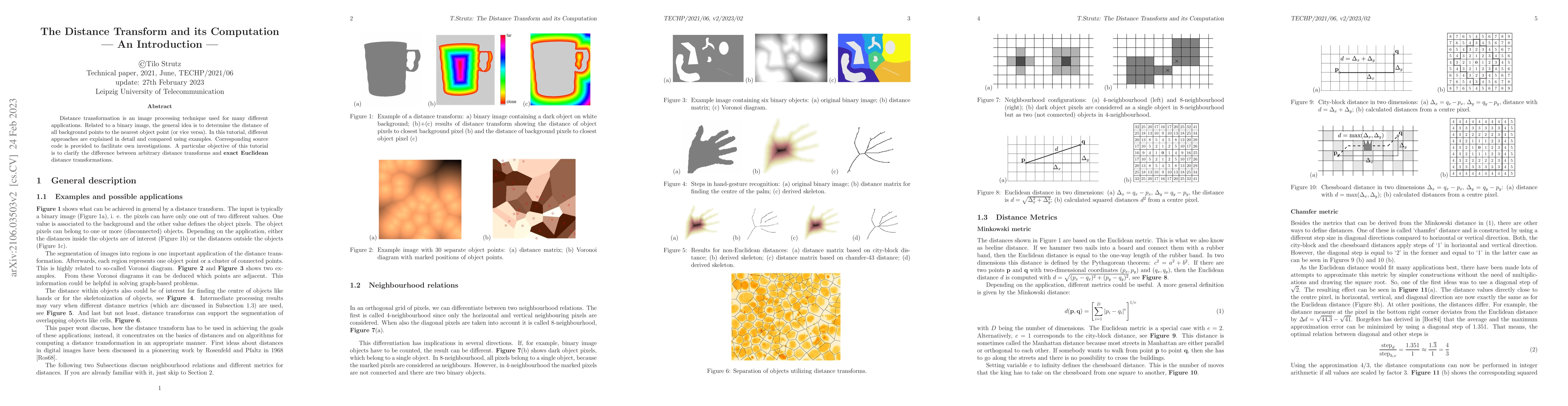 Thumbnail for The Distance Transform and its Computation
