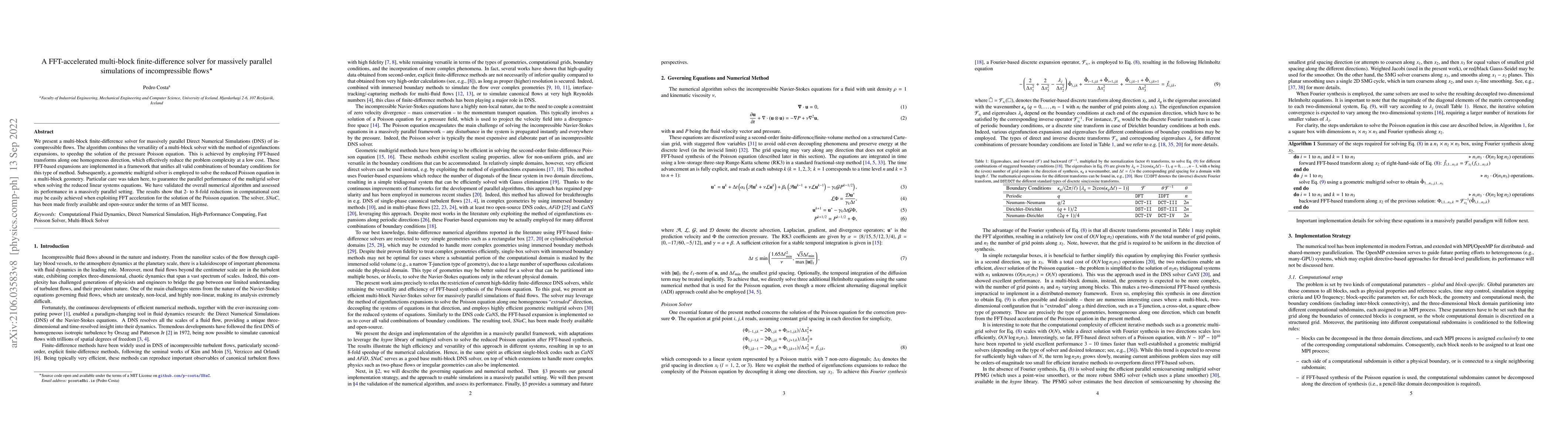 Thumbnail for A FFT-accelerated multi-block finite-difference solver for massively
  parallel simulations of incompressible flows