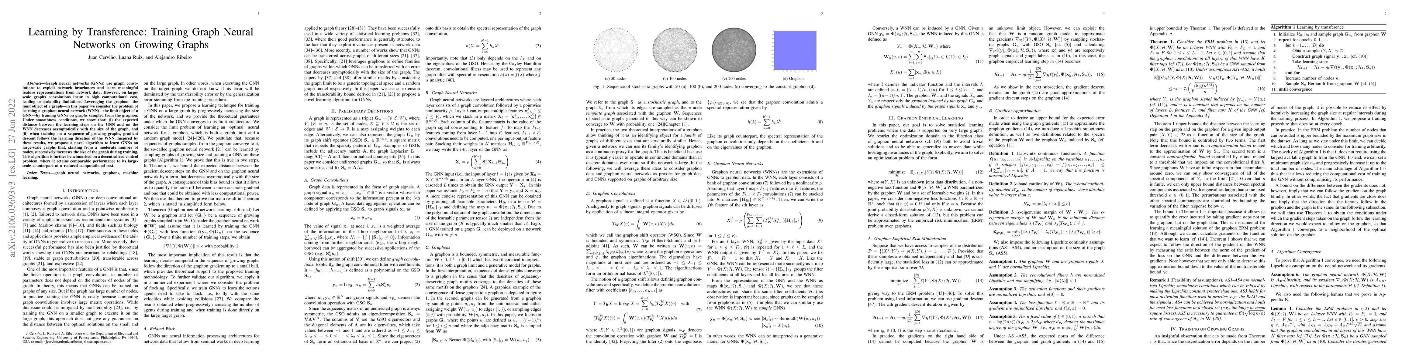 Thumbnail for Learning by Transference: Training Graph Neural Networks on Growing
  Graphs