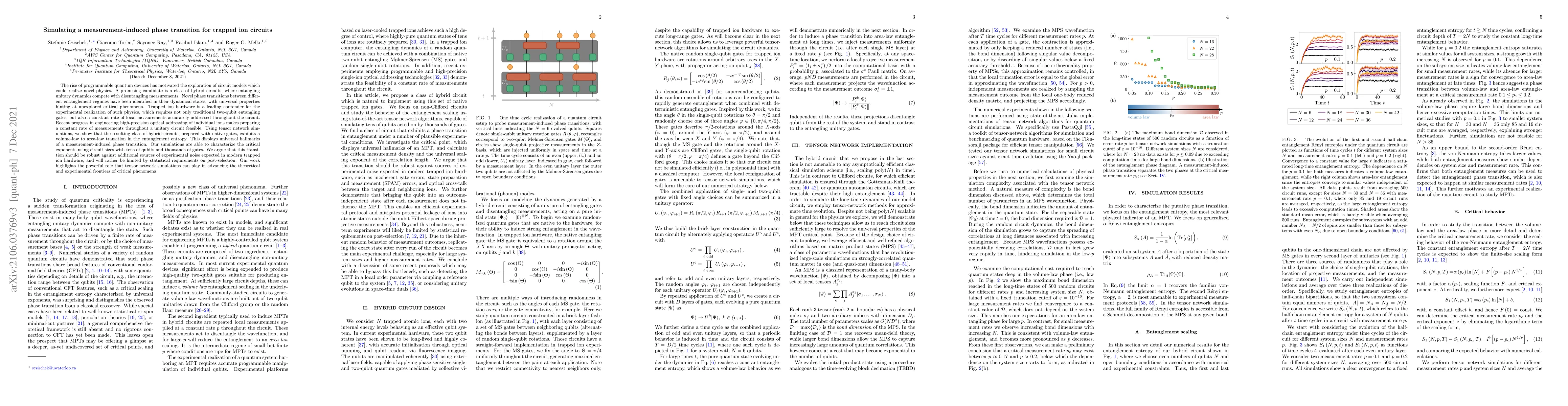 Thumbnail for Simulating a measurement-induced phase transition for trapped ion
  circuits