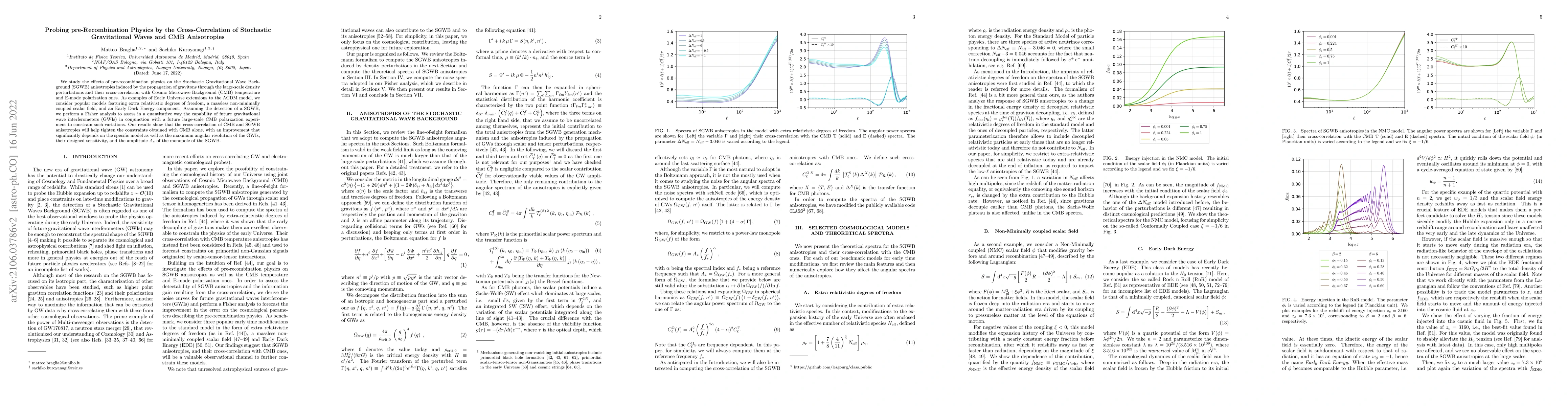 Thumbnail for Probing pre-Recombination Physics by the Cross-Correlation of Stochastic
  Gravitational Waves and CMB Anisotropies