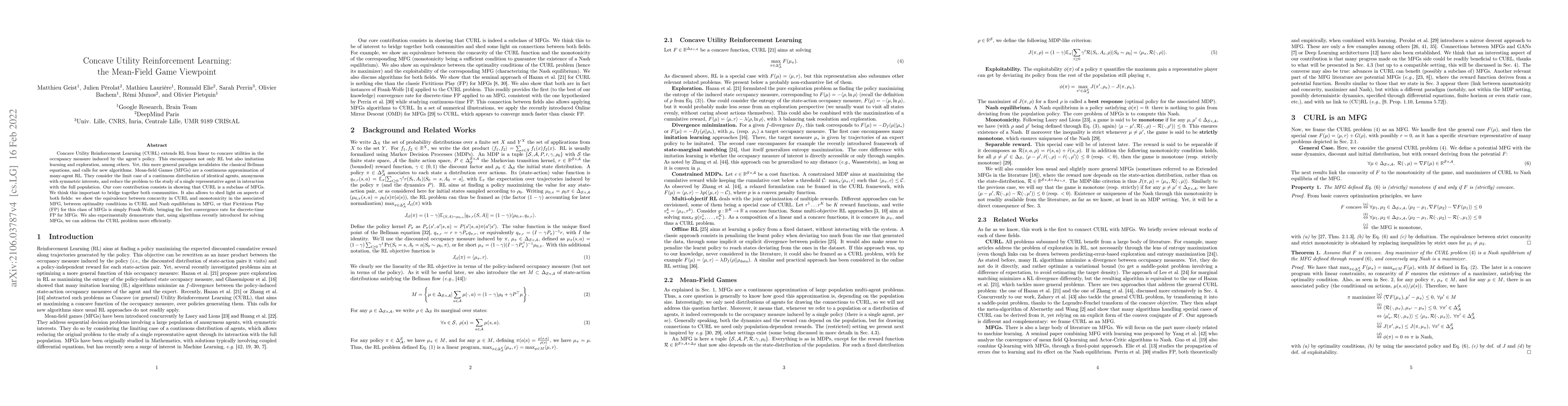 Thumbnail for Concave Utility Reinforcement Learning: the Mean-Field Game Viewpoint