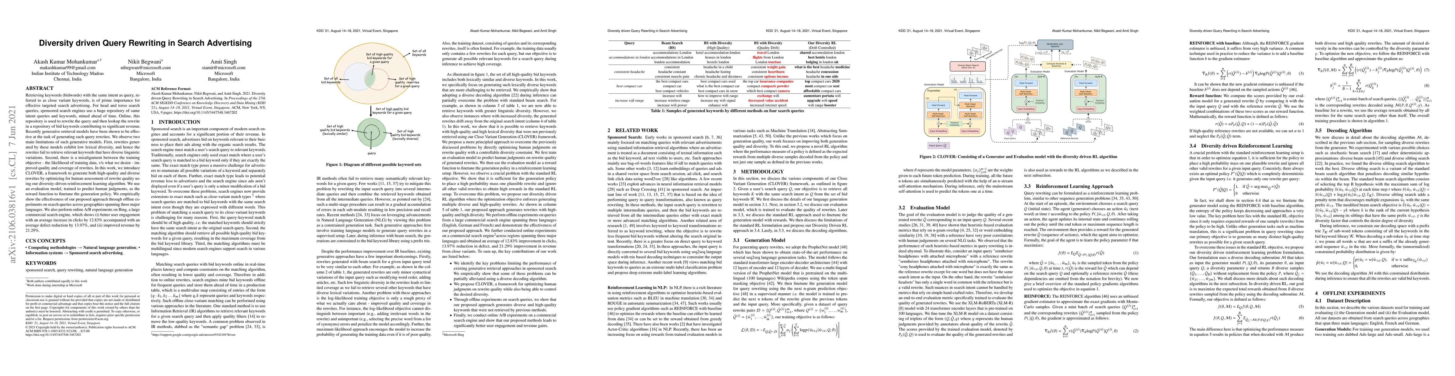 Thumbnail for Diversity driven Query Rewriting in Search Advertising