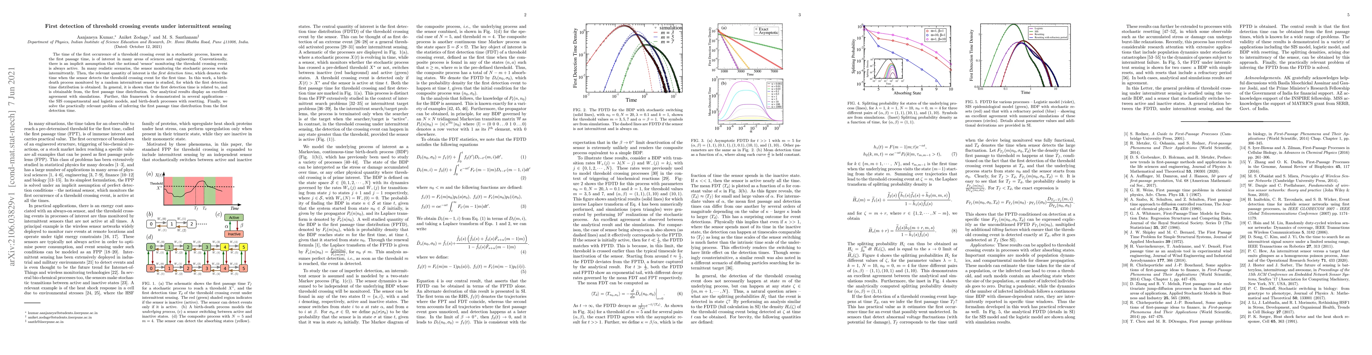 Thumbnail for First detection of threshold crossing events under intermittent sensing
