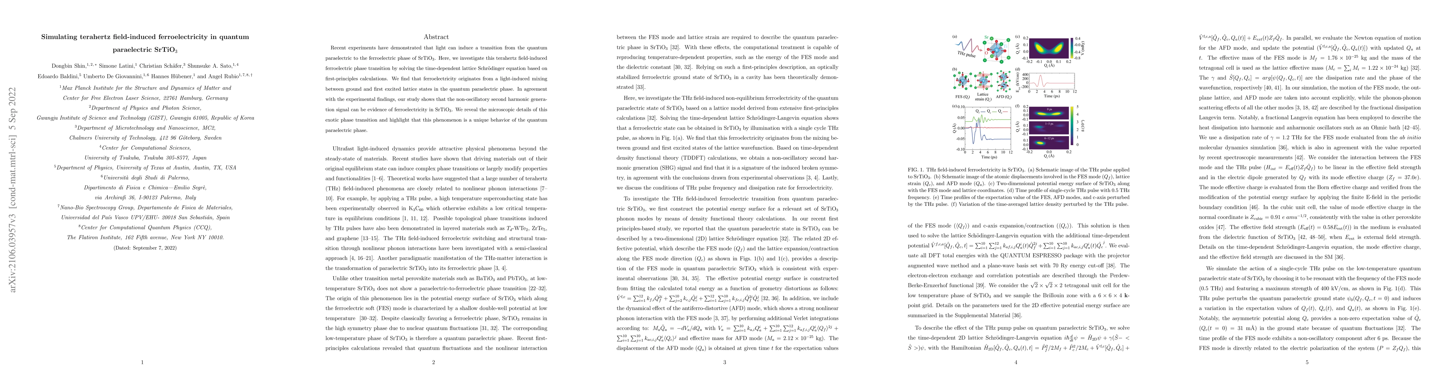 Thumbnail for Simulating terahertz field-induced ferroelectricity in quantum
  paraelectric SrTiO$_3$