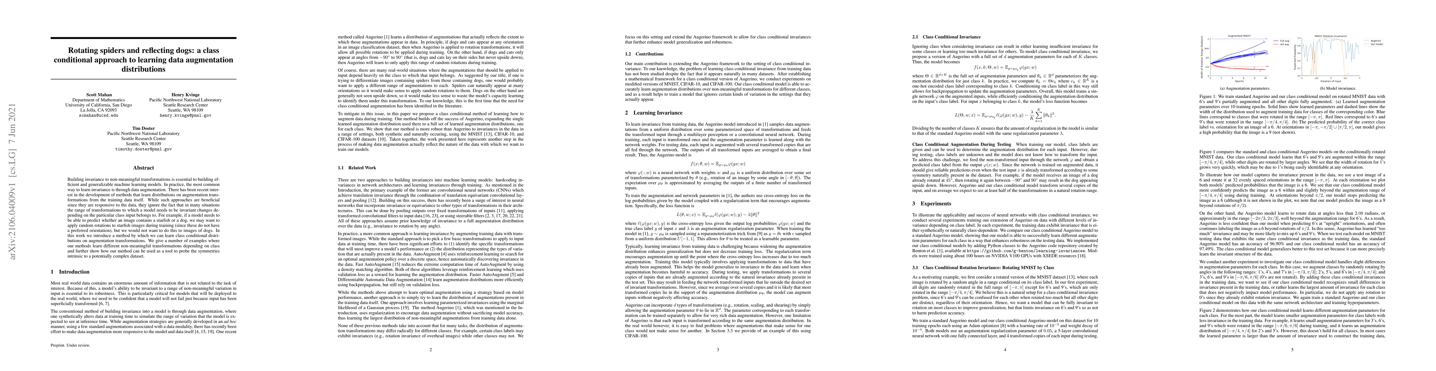 Thumbnail for Rotating spiders and reflecting dogs: a class conditional approach to
  learning data augmentation distributions