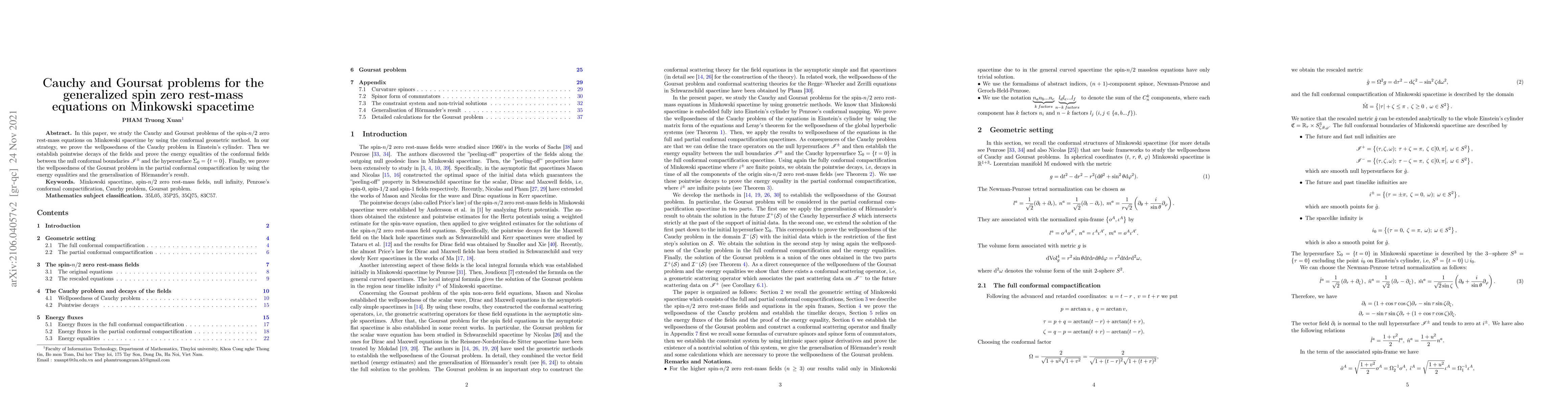 Thumbnail for Cauchy and Goursat problems for the generalized spin zero rest-mass
  fields on Minkowski spacetime