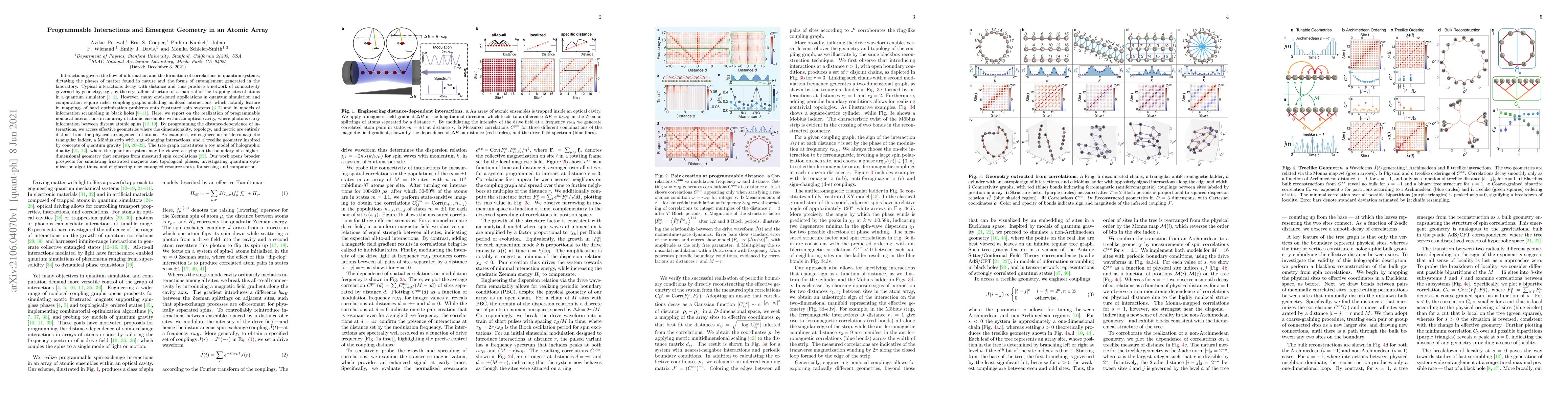 Thumbnail for Programmable Interactions and Emergent Geometry in an Atomic Array