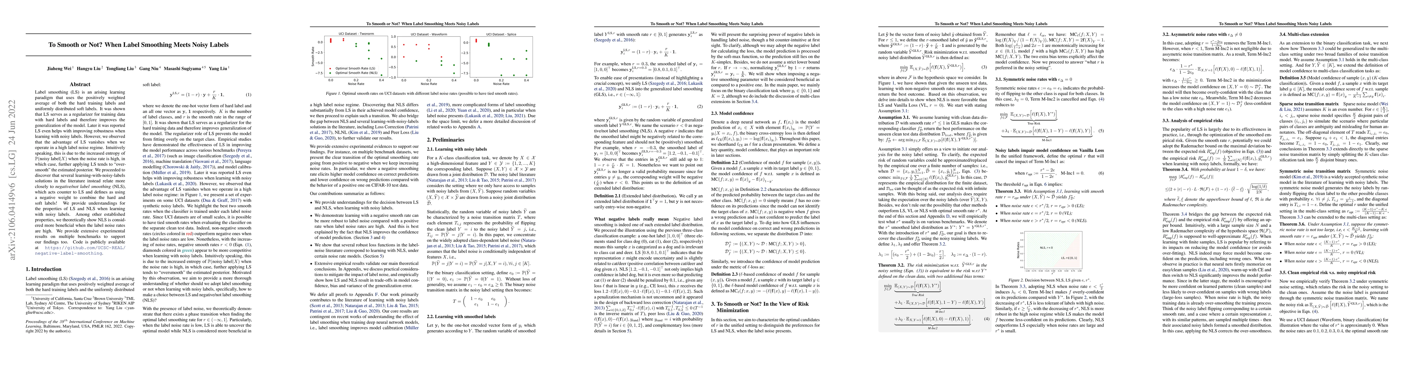 Thumbnail for To Smooth or Not? When Label Smoothing Meets Noisy Labels