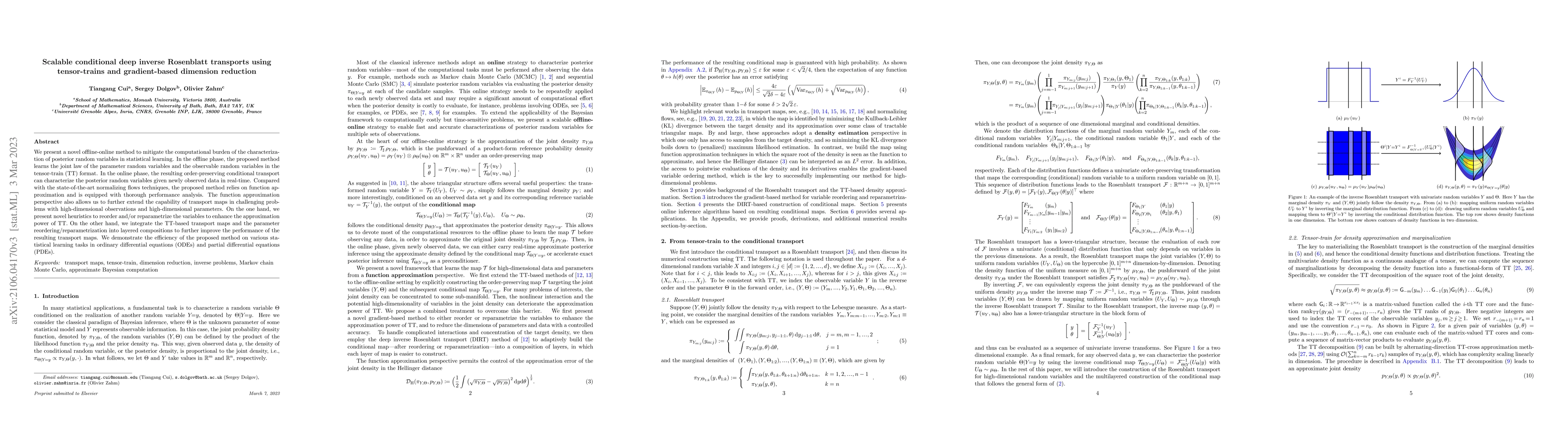 Thumbnail for Scalable conditional deep inverse Rosenblatt transports using
  tensor-trains and gradient-based dimension reduction