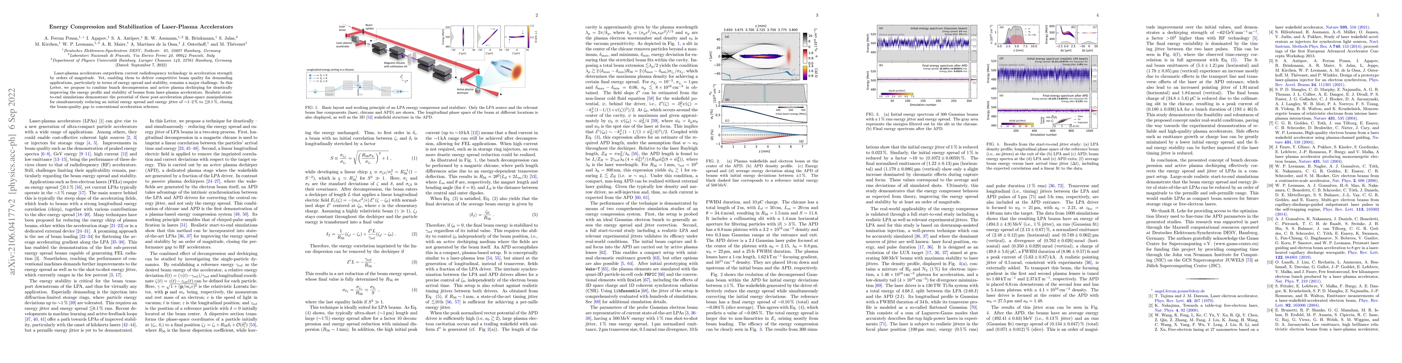 Thumbnail for Energy Compression and Stabilization of Laser-Plasma Accelerators