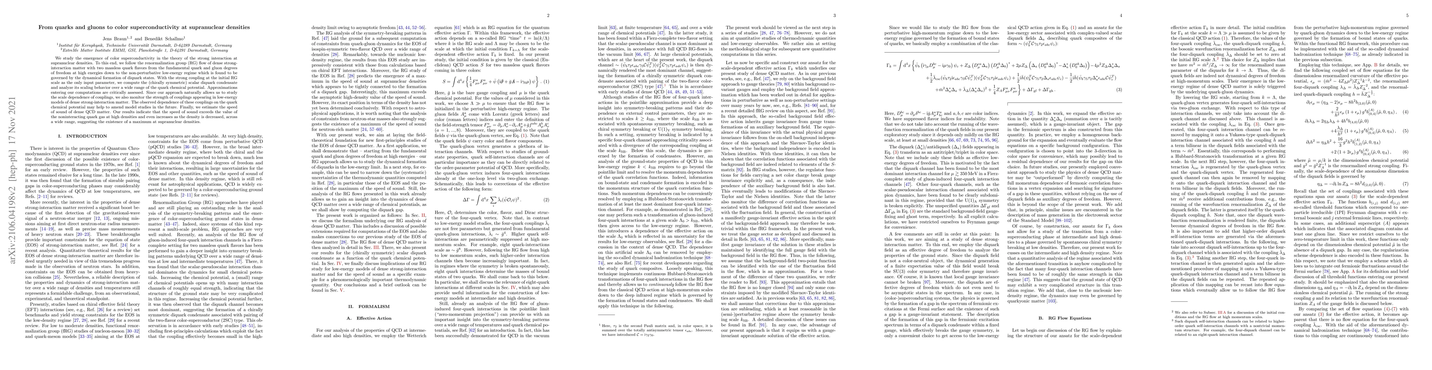 Thumbnail for From quarks and gluons to color superconductivity at supranuclear
  densities