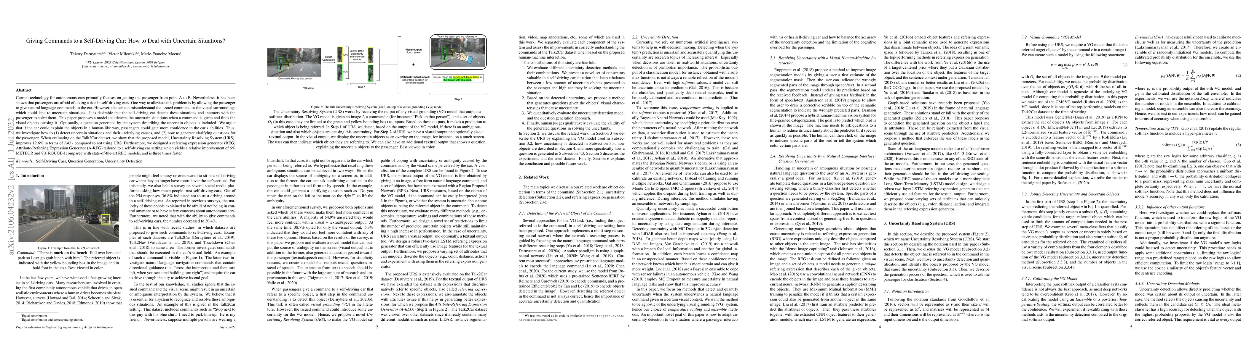 Thumbnail for Giving Commands to a Self-Driving Car: How to Deal with Uncertain
  Situations?