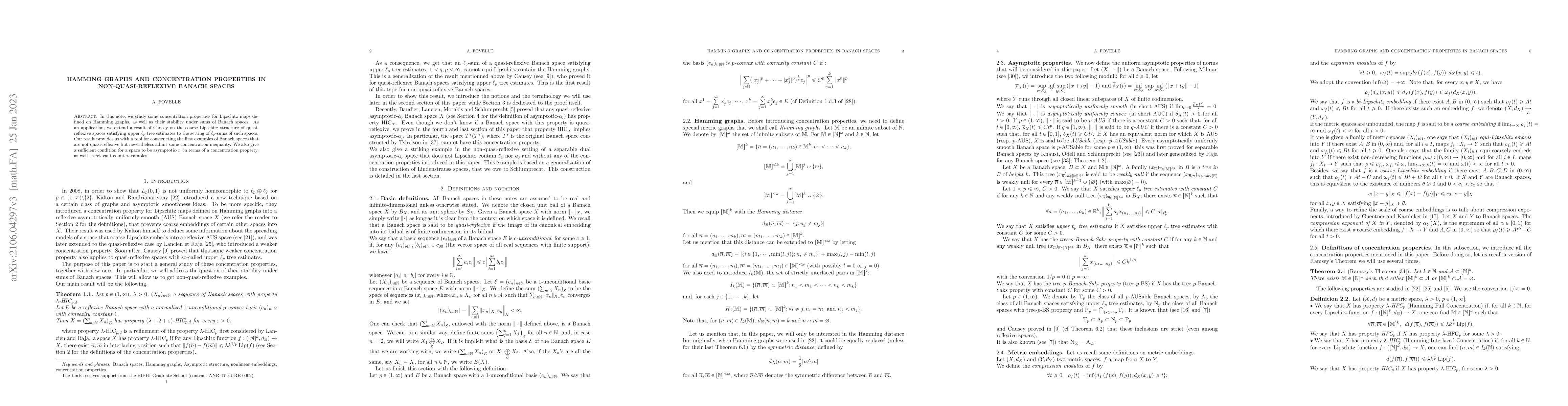 Thumbnail for Hamming graphs and concentration properties in non-quasi-reflexive
  Banach spaces