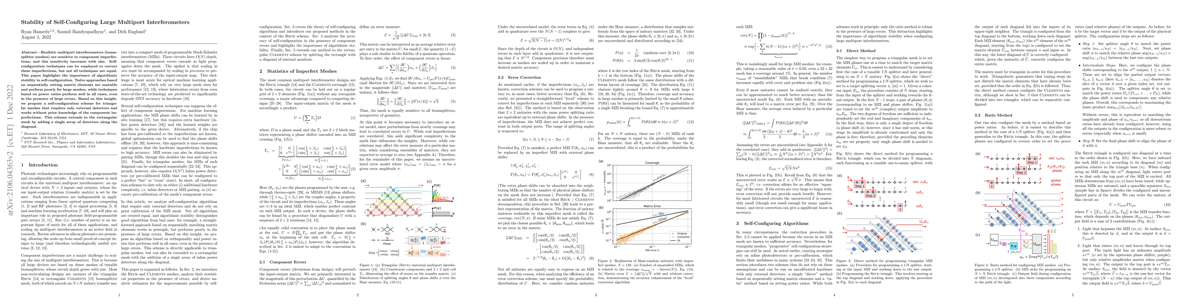 Thumbnail for Stability of Self-Configuring Large Multiport Interferometers