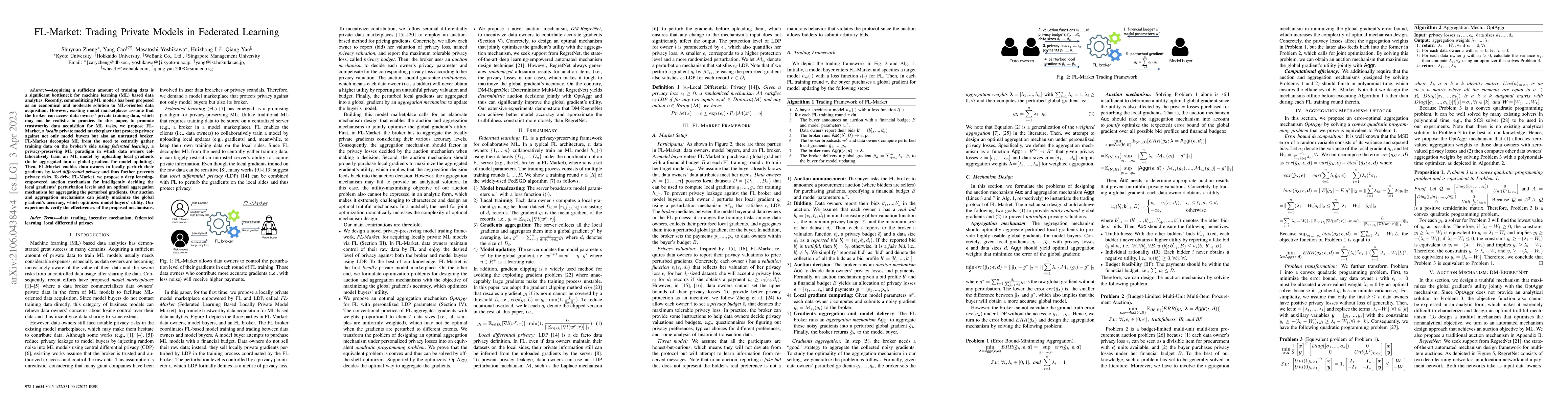 Thumbnail for FL-Market: Trading Private Models in Federated Learning
