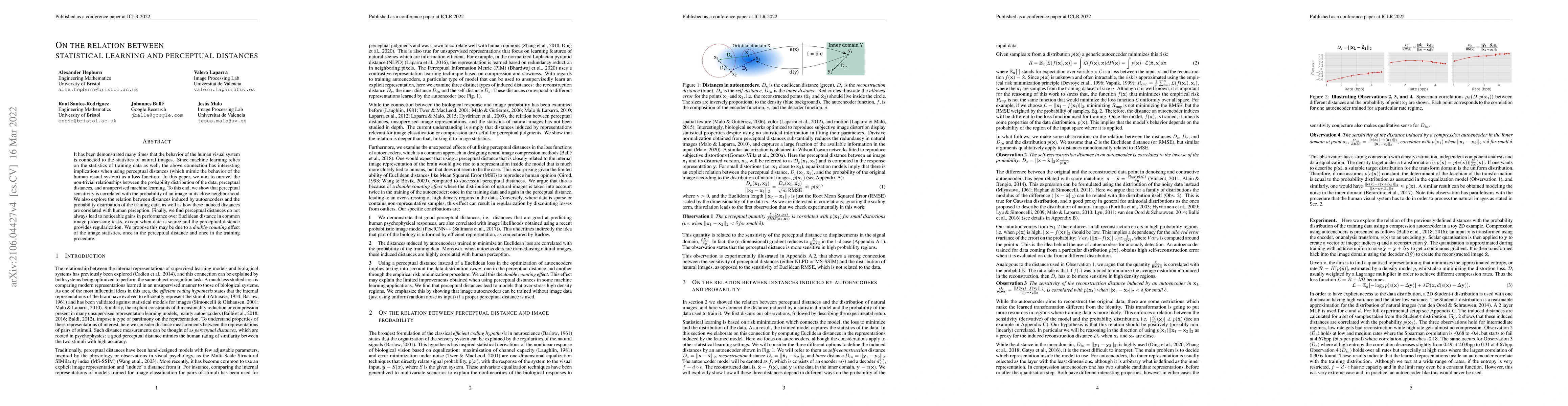 Thumbnail for On the relation between statistical learning and perceptual distances