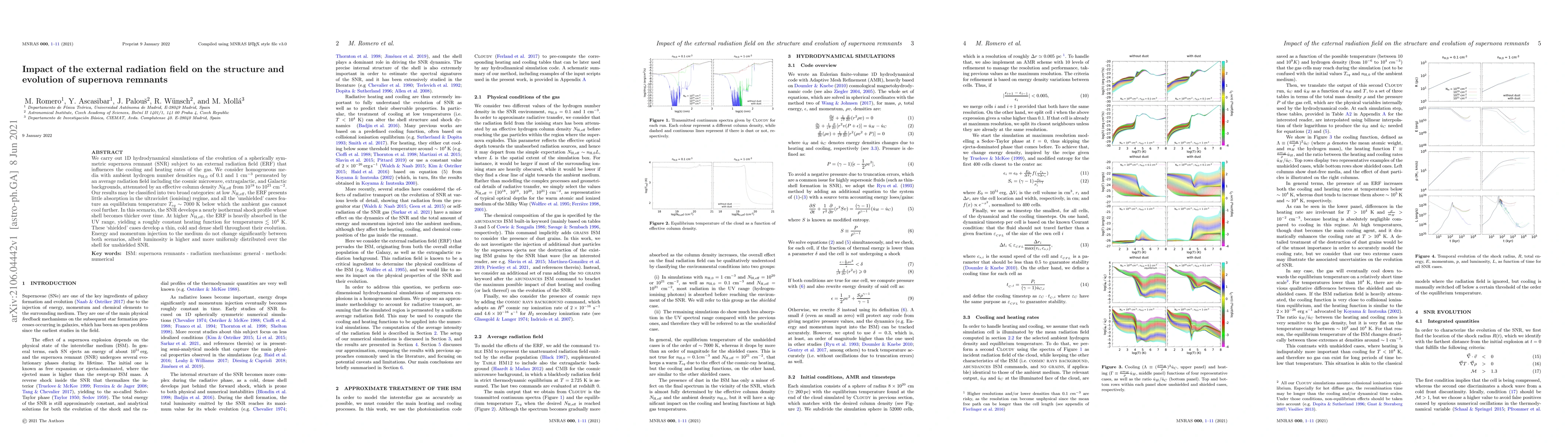 Thumbnail for Impact of the external radiation field on the structure and evolution of
  supernova remnants