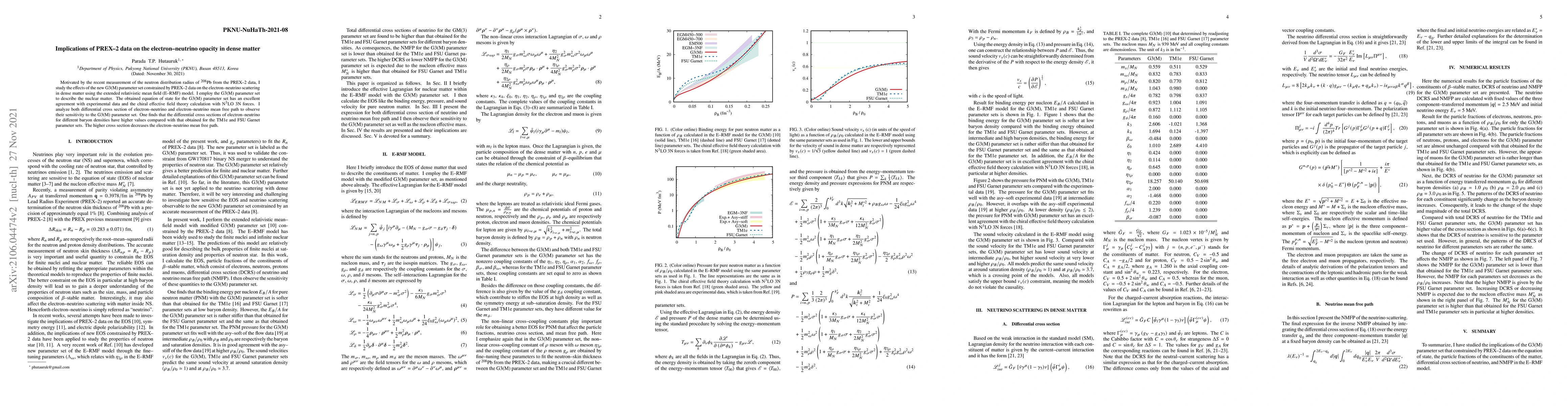 Thumbnail for Implications of PREX--2 data on the electron--neutrino opacity in dense
  matter