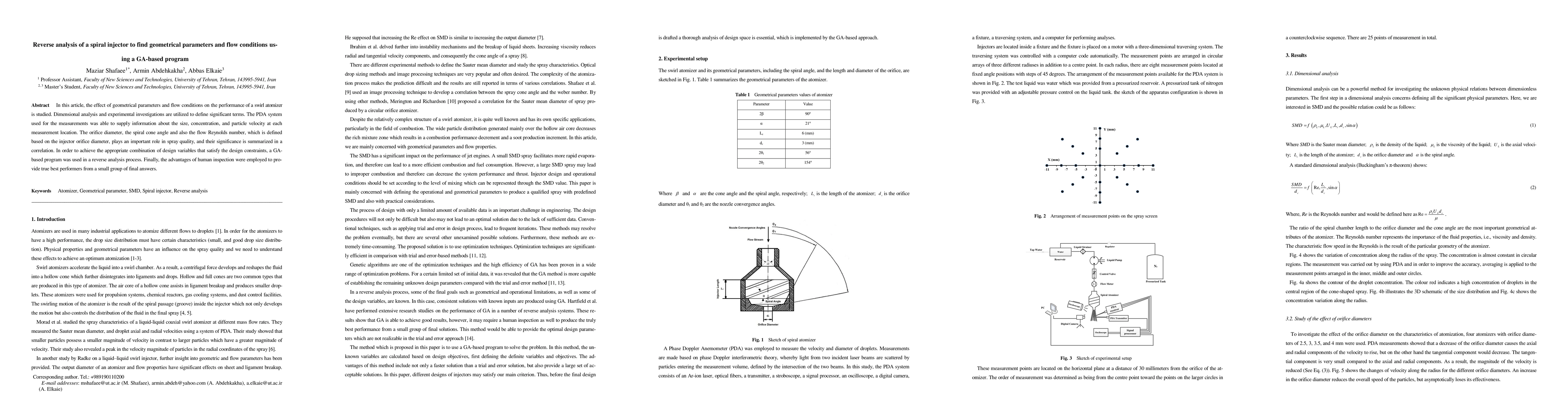 Thumbnail for Reverse analysis of a spiral injector to find geometrical parameters and
  flow conditions us-ing a GA-based program