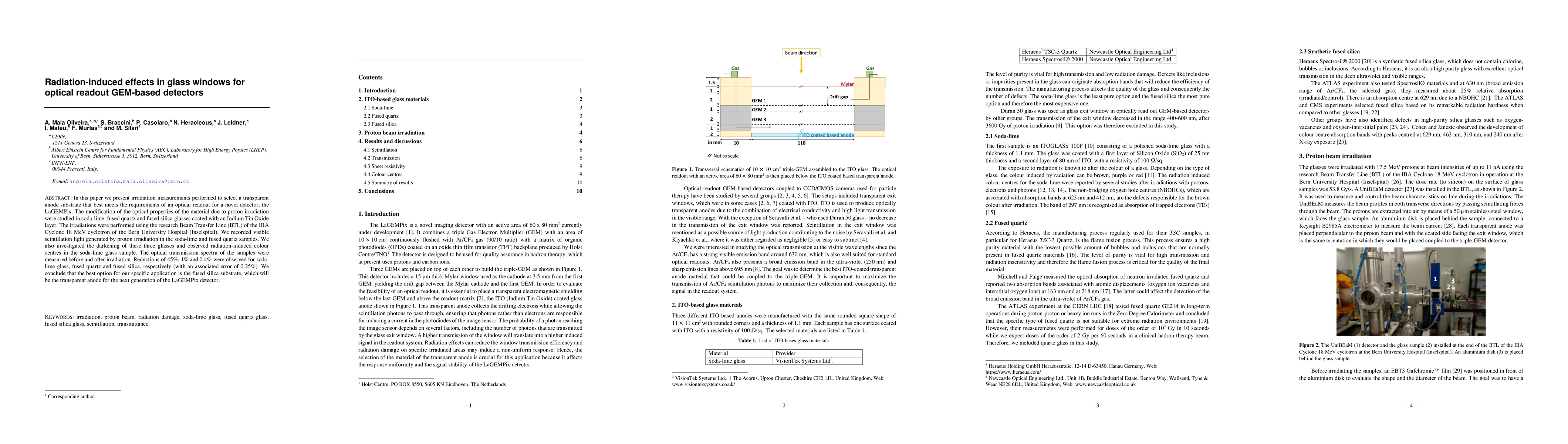 Thumbnail for Radiation-induced effects in glass windows for optical readout GEM-based
  detectors
