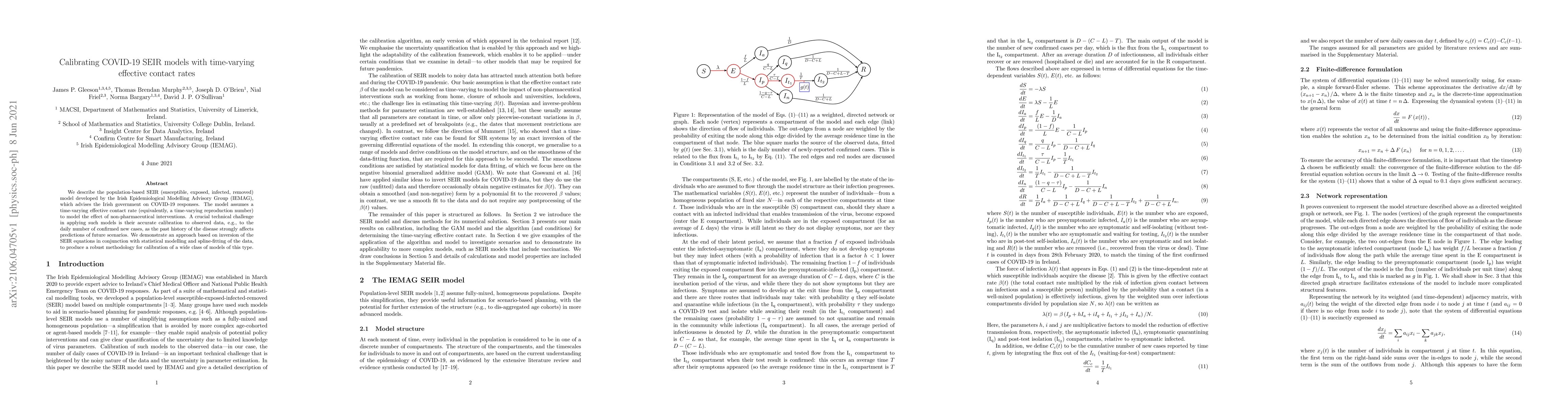 Thumbnail for Calibrating COVID-19 SEIR models with time-varying effective contact
  rates