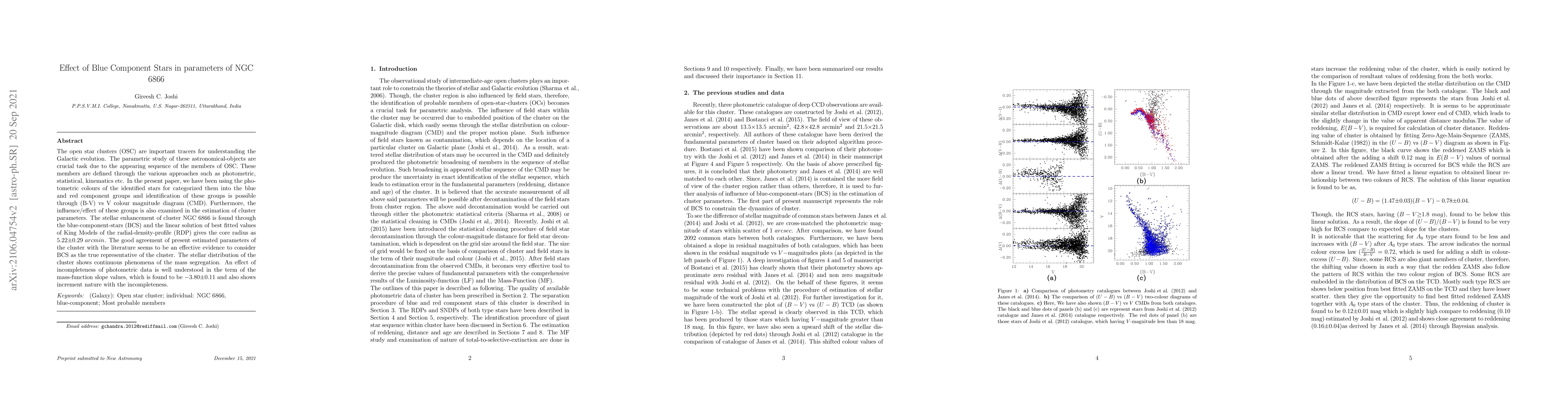 Thumbnail for Effect of Blue Component Stars in Parameters of NGC 6866