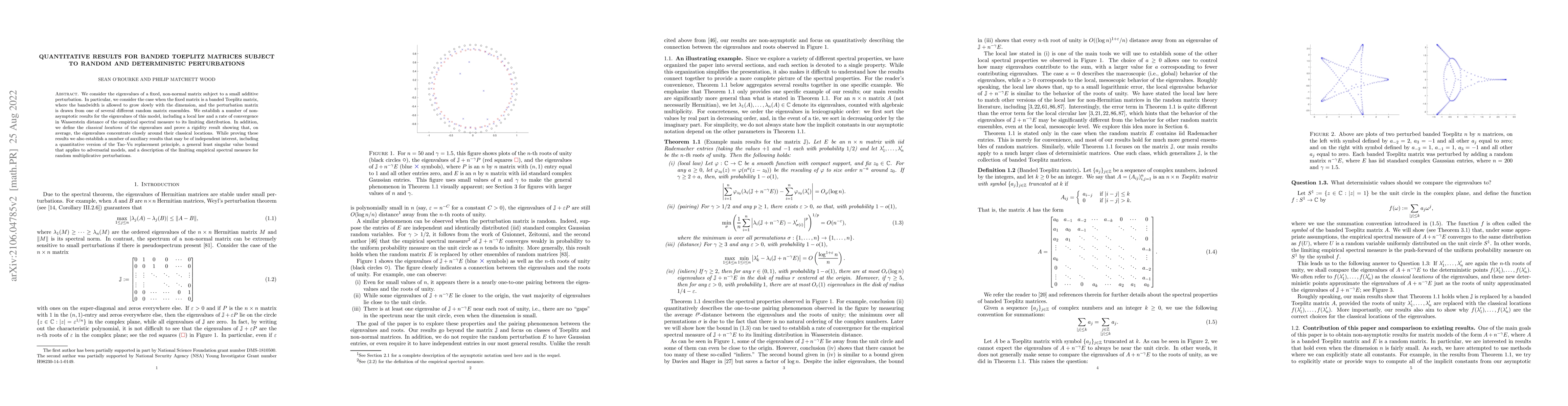 Thumbnail for Quantitative results for banded Toeplitz matrices subject to random and
  deterministic perturbations