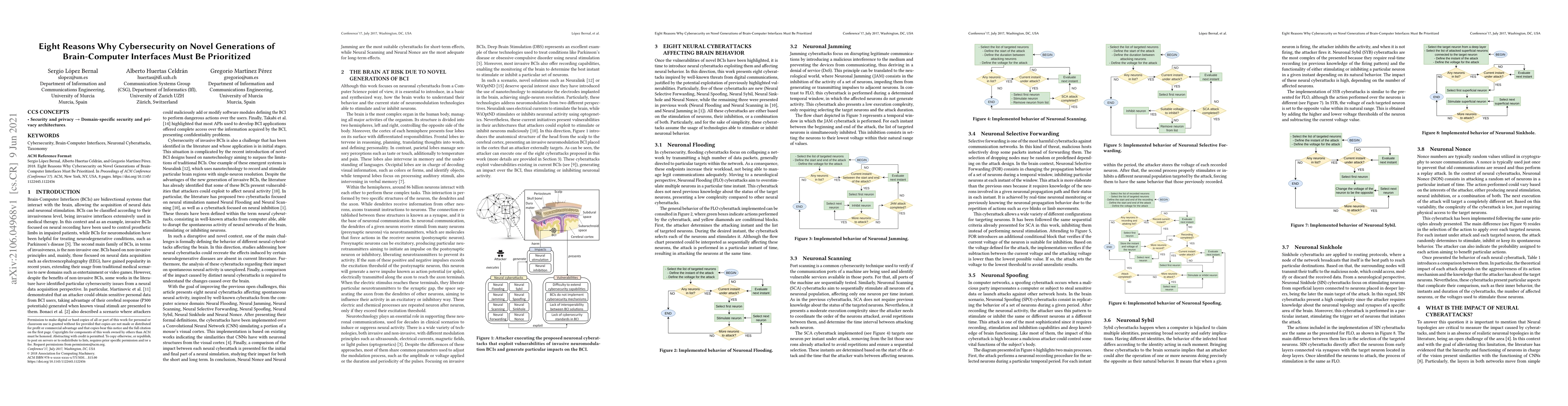 Thumbnail for Eight Reasons Why Cybersecurity on Novel Generations of Brain-Computer
  Interfaces Must Be Prioritized