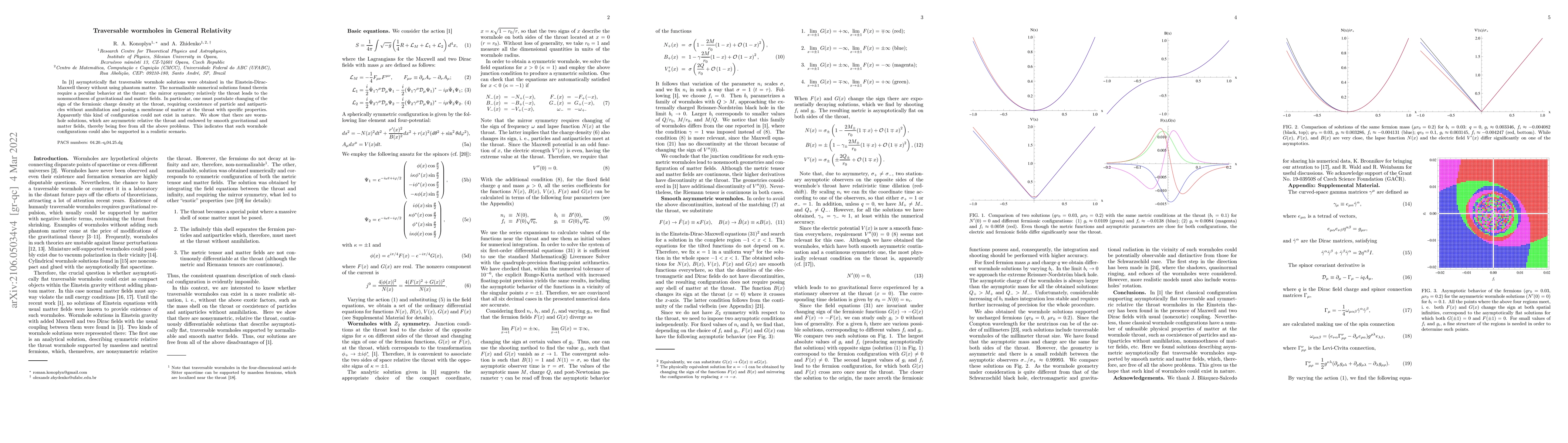 Thumbnail for Traversable Wormholes in General Relativity