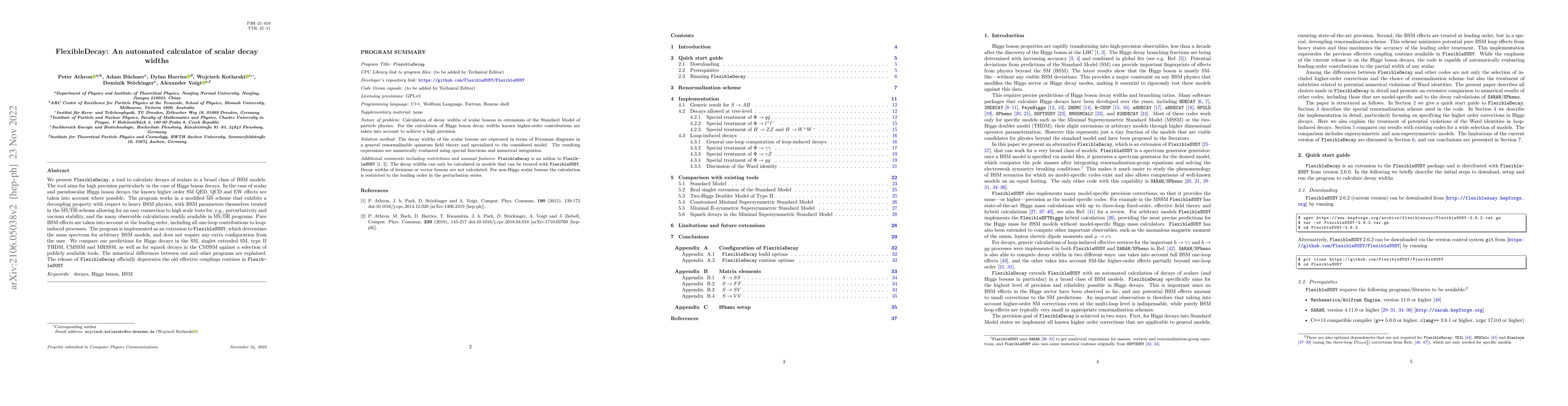 Thumbnail for FlexibleDecay: An automated calculator of scalar decay widths
