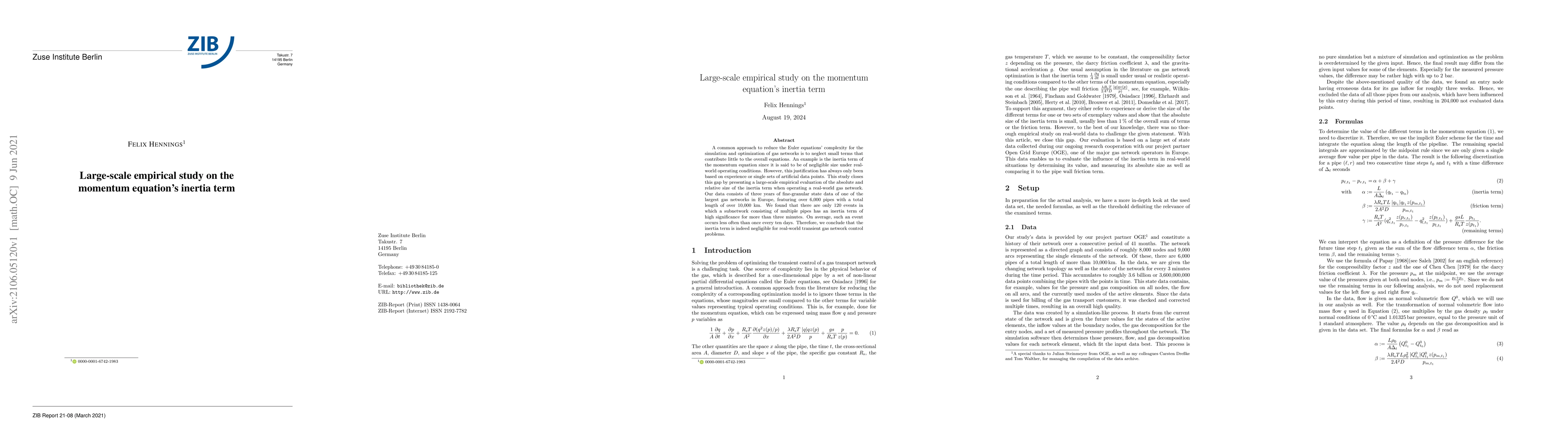 Thumbnail for Large-scale empirical study on the momentum equation's inertia term