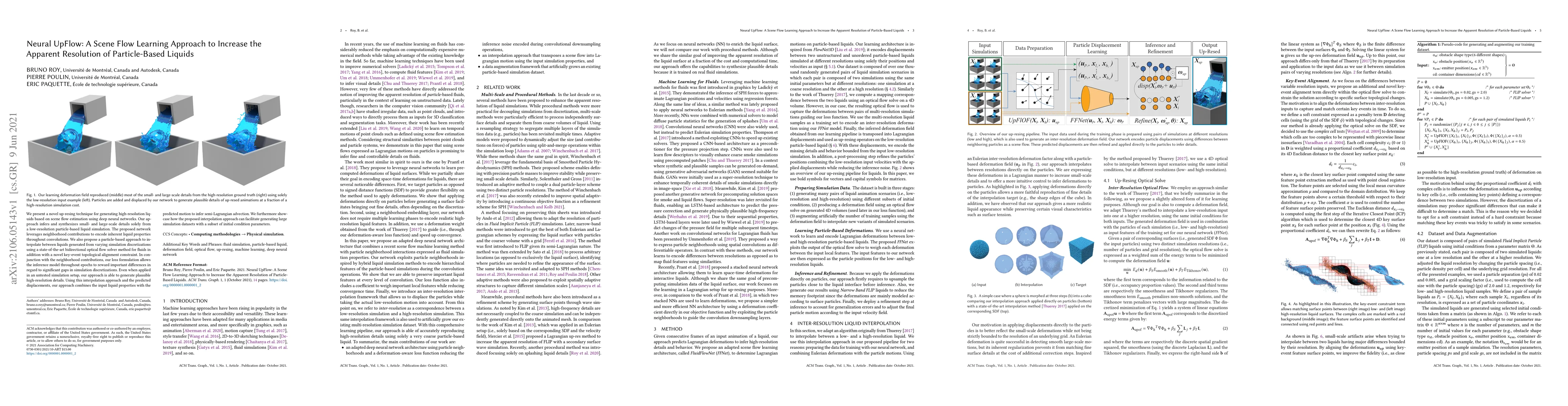Thumbnail for Neural UpFlow: A Scene Flow Learning Approach to Increase the Apparent
  Resolution of Particle-Based Liquids