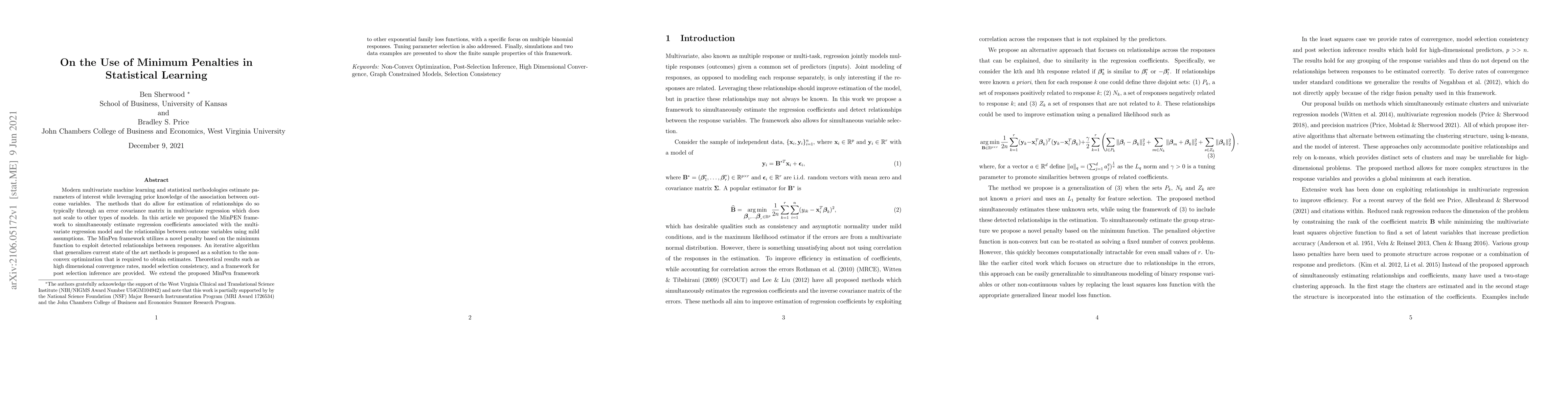 Thumbnail for On the Use of Minimum Penalties in Statistical Learning