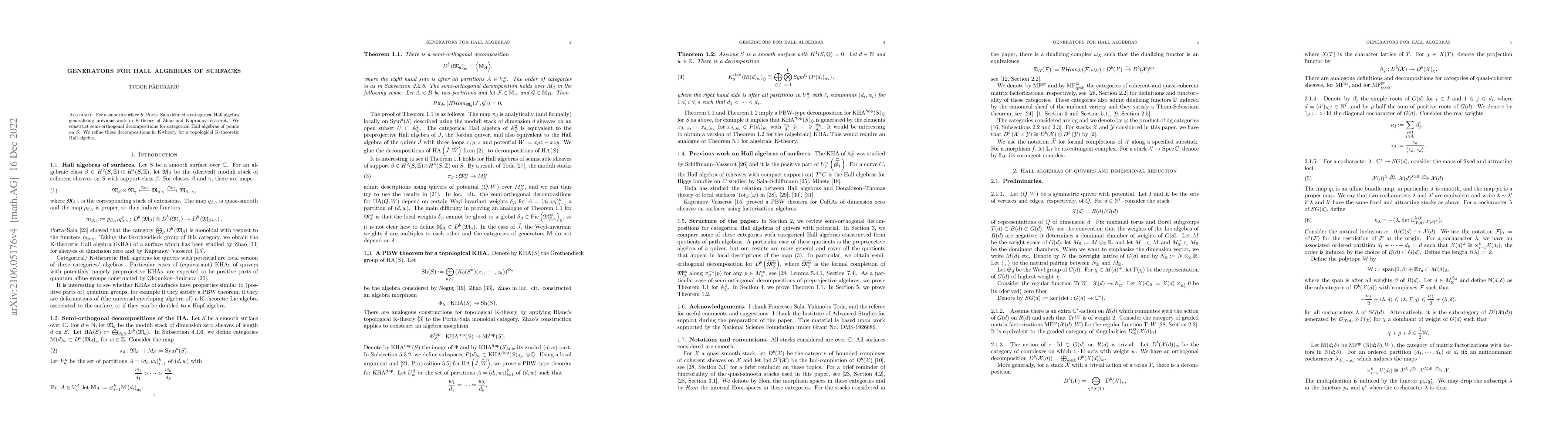 Thumbnail for Generators for categorical Hall algebras of surfaces