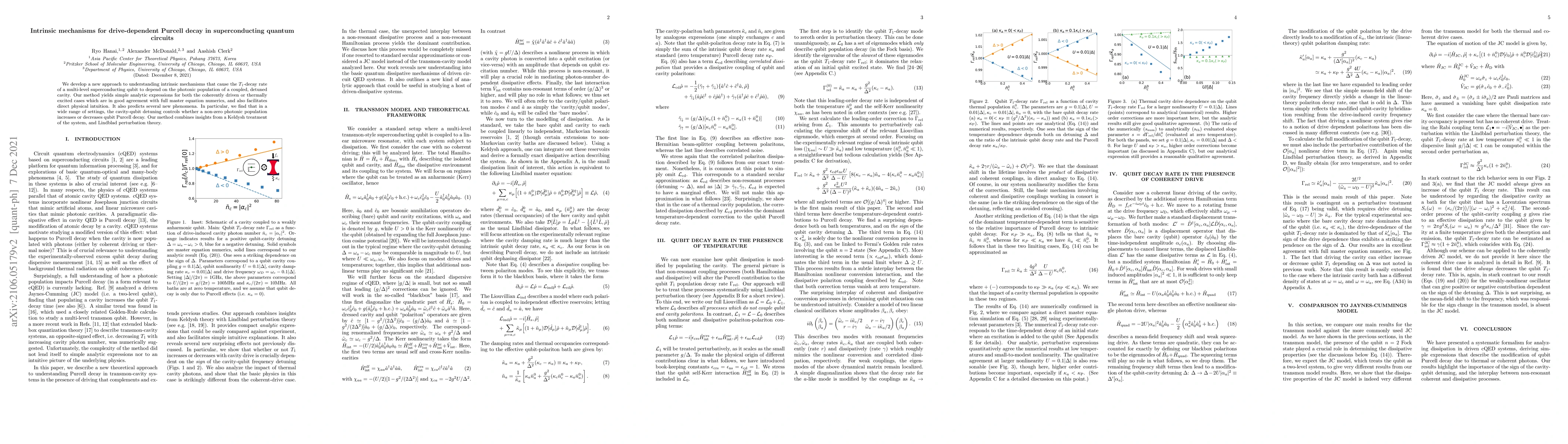 Thumbnail for Intrinsic mechanisms for drive-dependent Purcell decay in
  superconducting quantum circuits