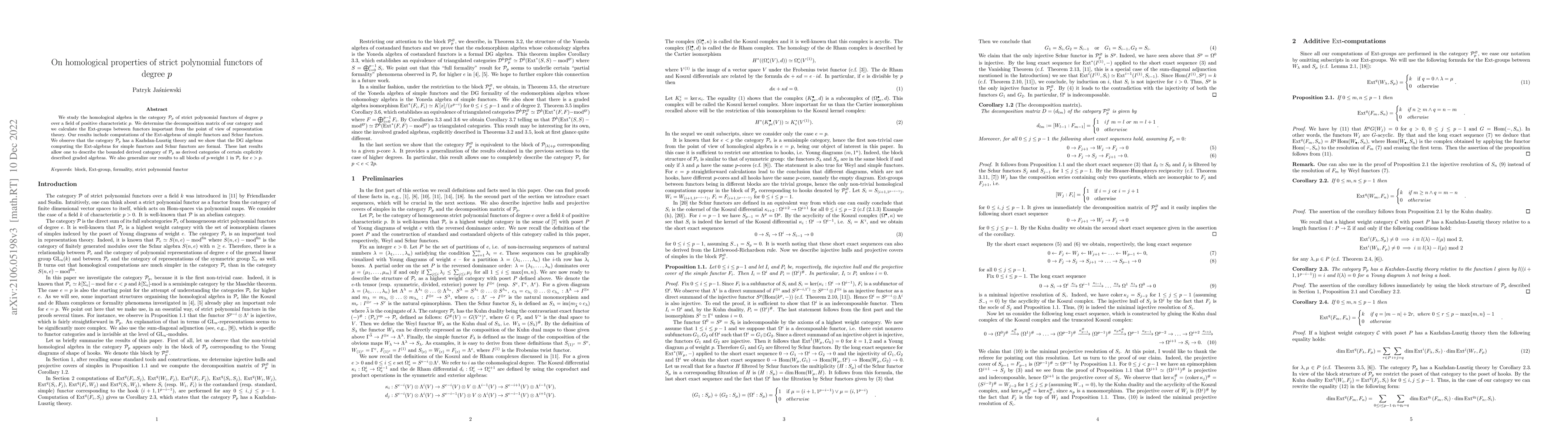 Thumbnail for On homological properties of strict polynomial functors of degree p
